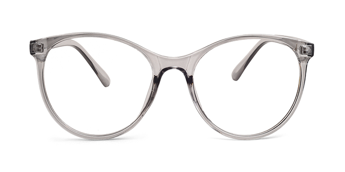  Grey Full Frame Round Eyeglasses for Men and Women