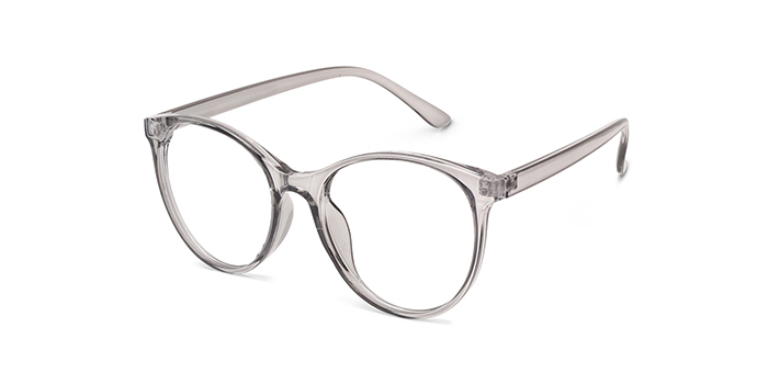  Grey Full Frame Round Eyeglasses for Men and Women