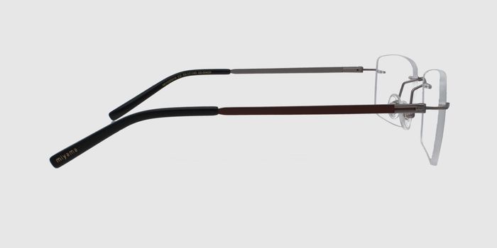  Grey Rimless Rectangle Eyeglasses for Men and Women