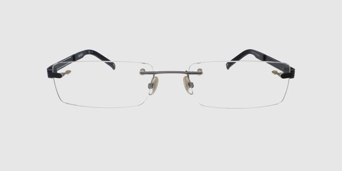  Grey Rimless Rectangle Eyeglasses for Men