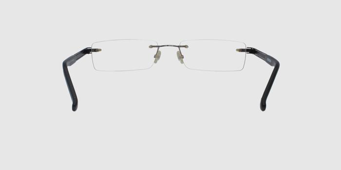  Grey Rimless Rectangle Eyeglasses for Men