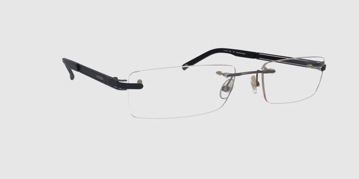  Grey Rimless Rectangle Eyeglasses for Men