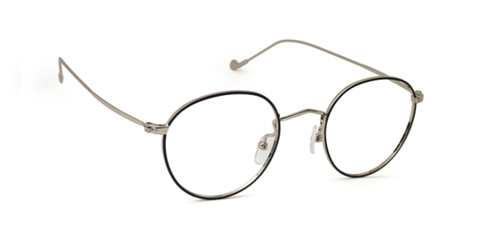  Silver Full Frame Round Eyeglasses for Men and Women