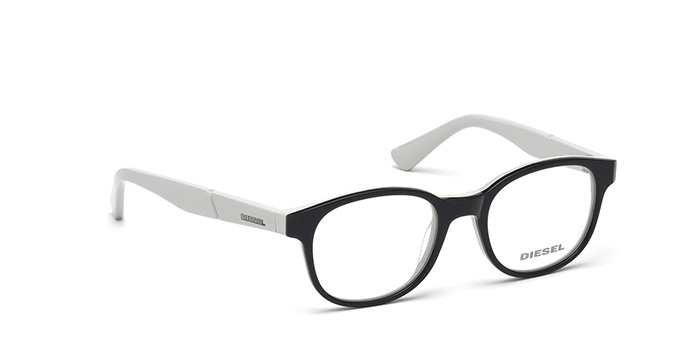 Diesel Grey Full Frame Round Eyeglasses for Men and Women