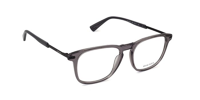 Diesel Grey Full Frame Square Eyeglasses for Men and Women