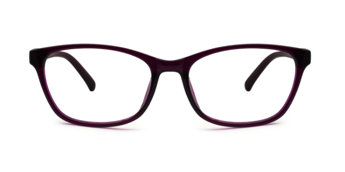  Purple Full Frame Rectangle Eyeglasses for Women