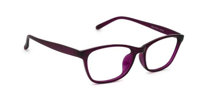  Purple Full Frame Rectangle Eyeglasses for Women