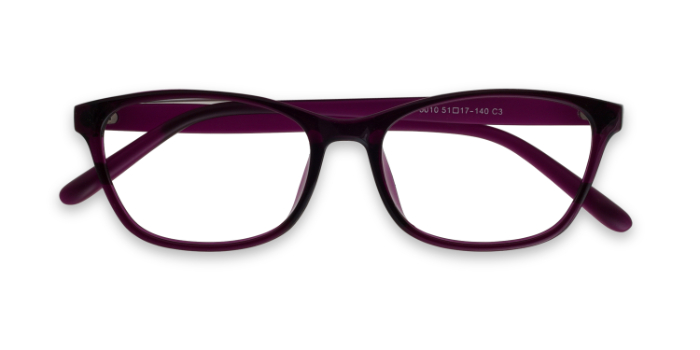  Purple Full Frame Rectangle Eyeglasses for Women