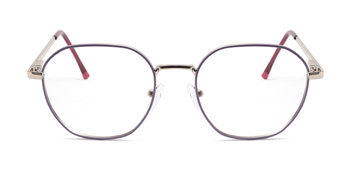  Purple Full Frame Hexagon Computer Glasses for Women