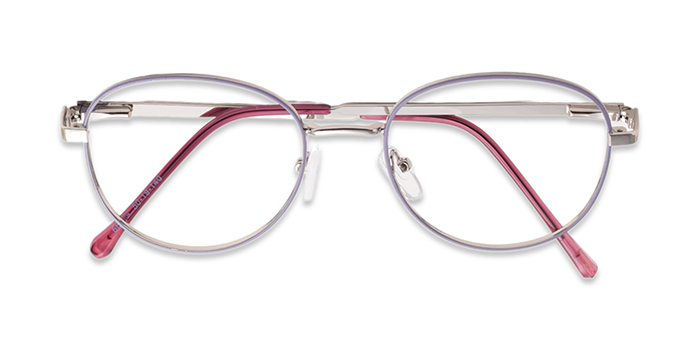  Purple Full Frame Round Computer Glasses for Women