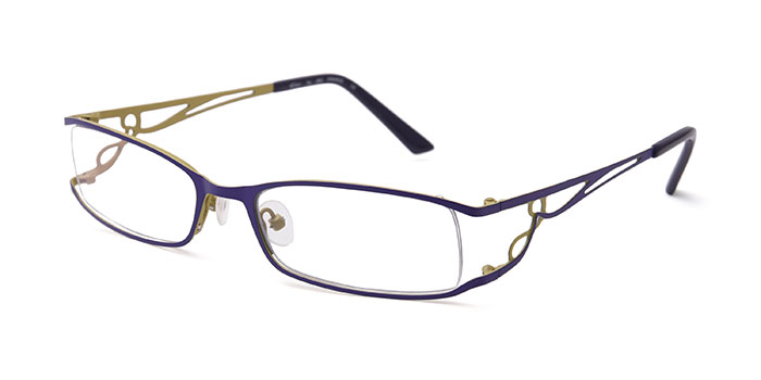  Purple Full Frame Rectangle Eyeglasses for Women