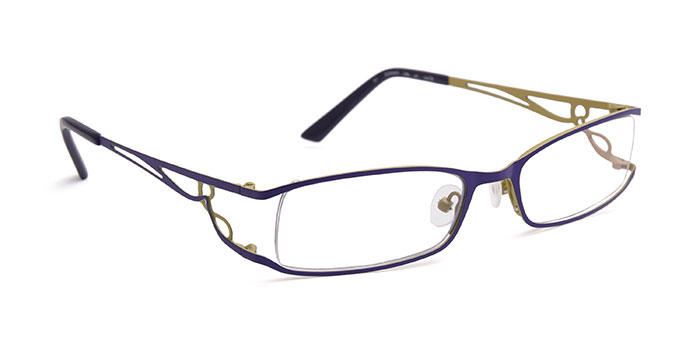  Purple Full Frame Rectangle Eyeglasses for Women