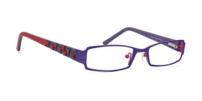  Purple Full Frame Rectangle Eyeglasses for Women