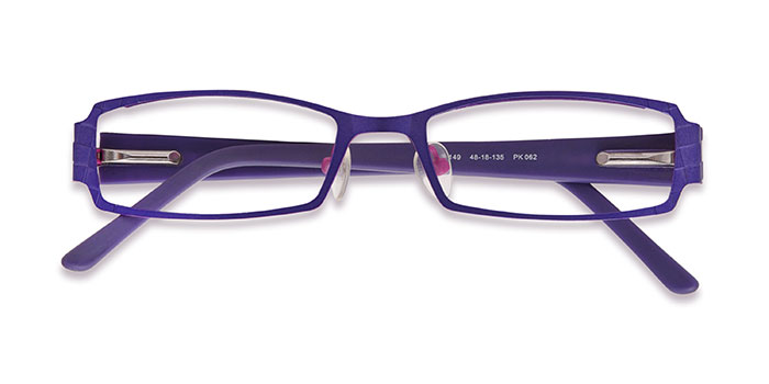  Purple Full Frame Rectangle Eyeglasses for Women