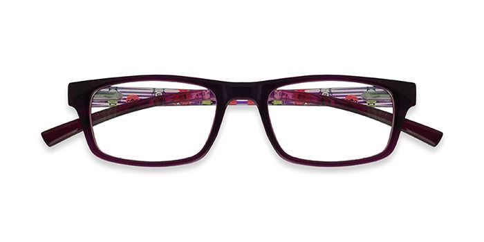  Purple Full Frame Rectangle Computer Glasses for Kids