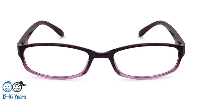  Purple Full Frame Rectangle Computer Glasses for Kids