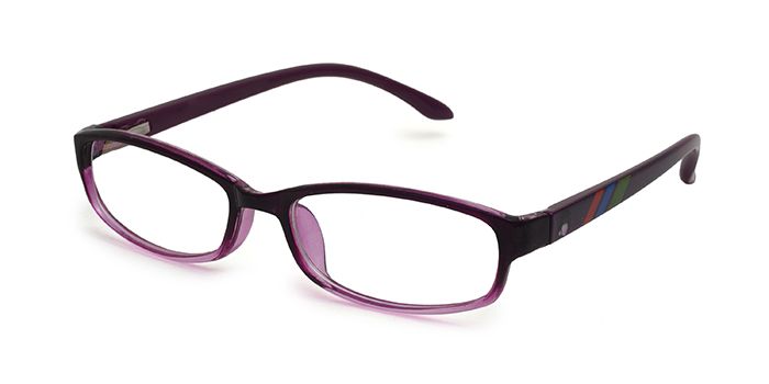  Purple Full Frame Rectangle Computer Glasses for Kids