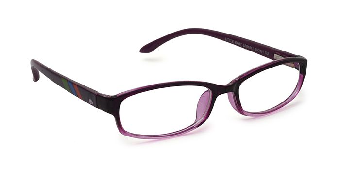  Purple Full Frame Rectangle Computer Glasses for Kids