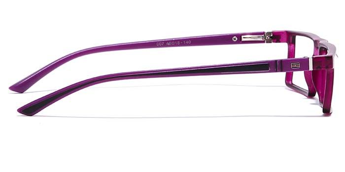  Matte Purple Full Frame Rectangle Eyeglasses for Women