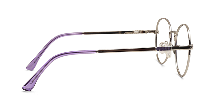  Purple Full Frame Round Eyeglasses for Women