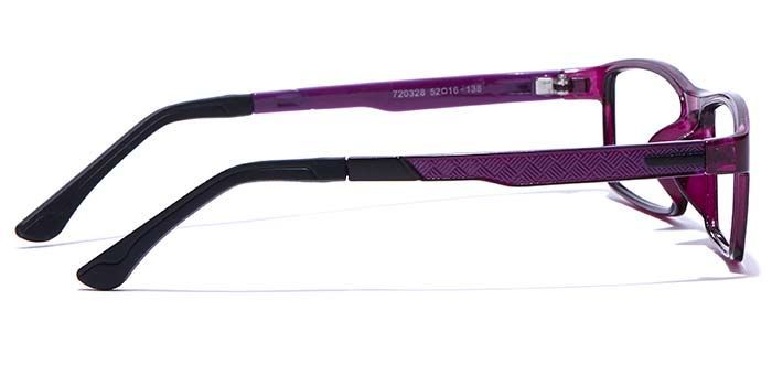  Glossy Purple Full Frame Rectangle Computer Glasses for Women