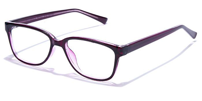  Glossy Purple Full Frame Wayfarer Eyeglasses for Women