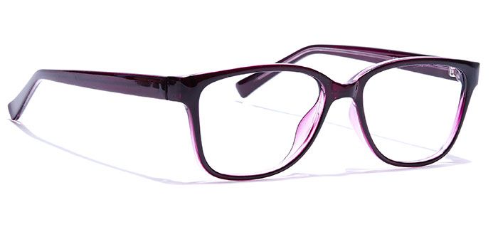  Glossy Purple Full Frame Wayfarer Eyeglasses for Women