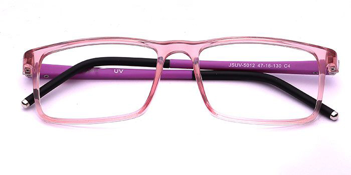  Purple Full Frame Color Changing Rectangle Eyeglasses for Kids