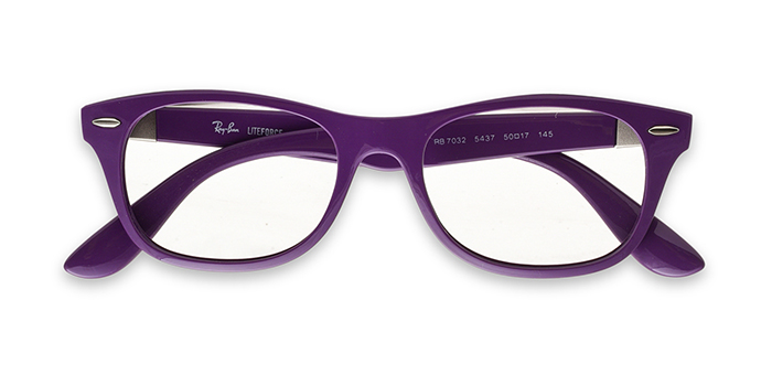 Ray-Ban Purple Full Frame Rectangle Eyeglasses for Women