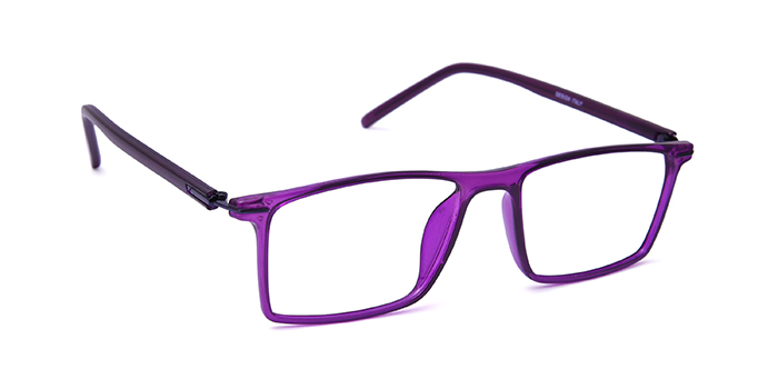  Violet Full Frame Rectangle Eyeglasses for Women