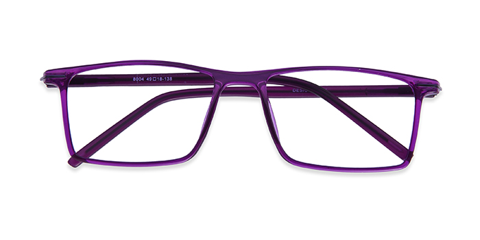  Violet Full Frame Rectangle Eyeglasses for Women