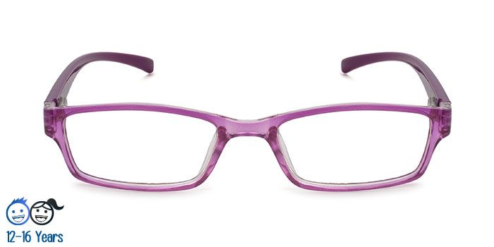  Purple Full Frame Rectangle Computer Glasses for Kids