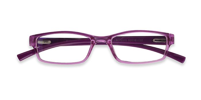  Purple Full Frame Rectangle Computer Glasses for Kids