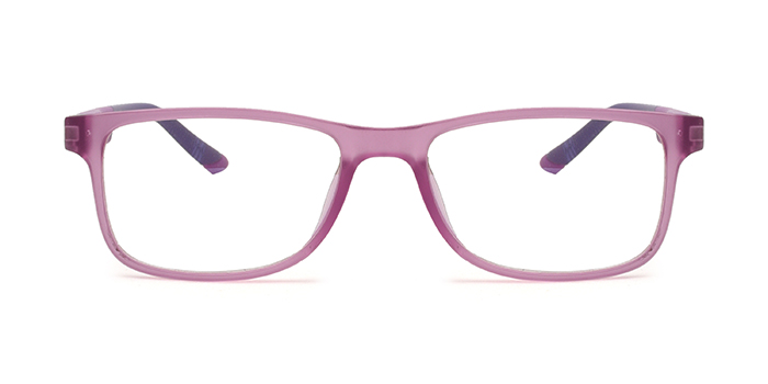  Purple Full Frame Rectangle Eyeglasses for Kids
