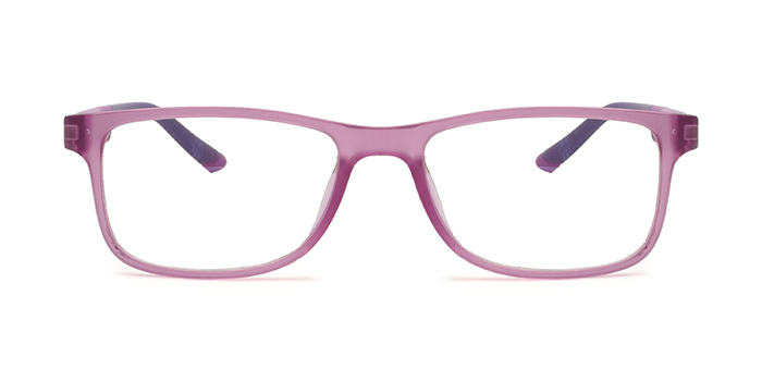  Purple Full Frame Rectangle Eyeglasses for Kids