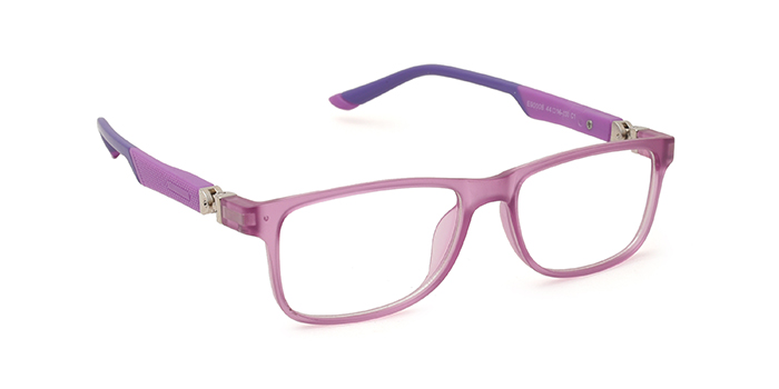  Purple Full Frame Rectangle Eyeglasses for Kids