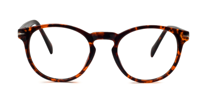  Tortoise Full Frame Round Eyeglasses for Men and Women