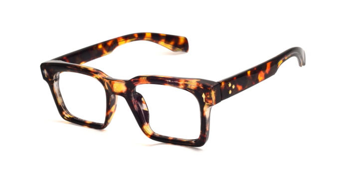  Havana Full Frame Square Eyeglasses for Men and Women