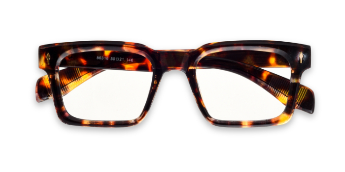  Havana Full Frame Square Eyeglasses for Men and Women