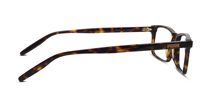 PUMA Tortoise Full Frame Rectangle Eyeglasses for Men and Women
