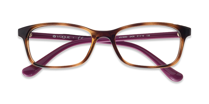VOGUE Tortoise Full Frame Rectangle Eyeglasses for Women