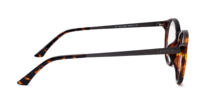 2.5 NVG by Essilor Havana Full Frame Round  Eyeglasses for Men and Women