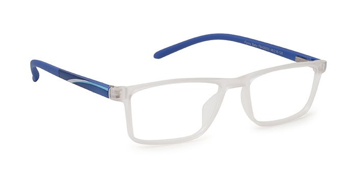  White Full Frame Rectangle Eyeglasses for Kids