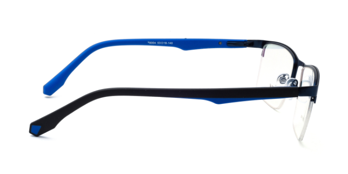  Blue Half Frame Rectangle Eyeglasses for Men and Women