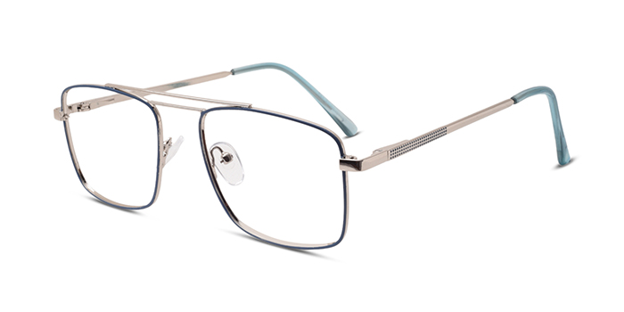  Blue Full Frame Square Computer Glasses for Men and Women