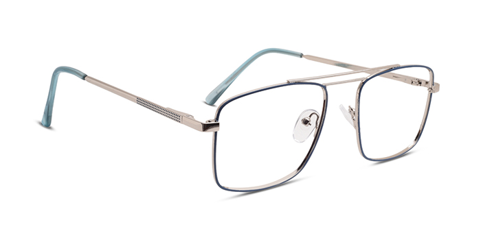  Blue Full Frame Square Computer Glasses for Men and Women