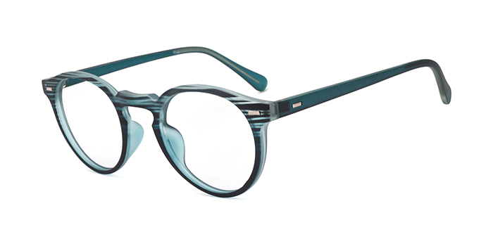  Blue Full Frame Round Eyeglasses for Men and Women