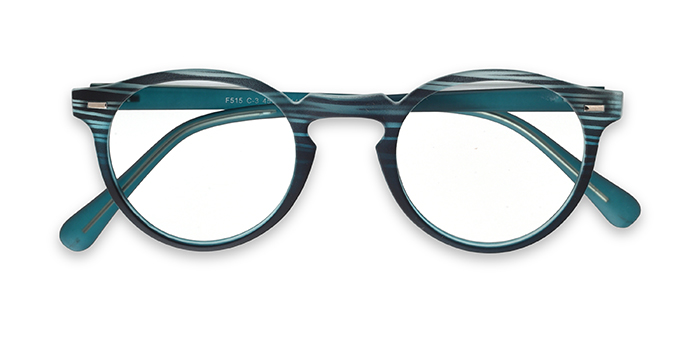  Blue Full Frame Round Eyeglasses for Men and Women