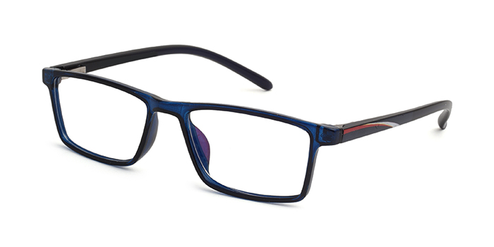  Blue Full Frame Rectangle Eyeglasses for Kids