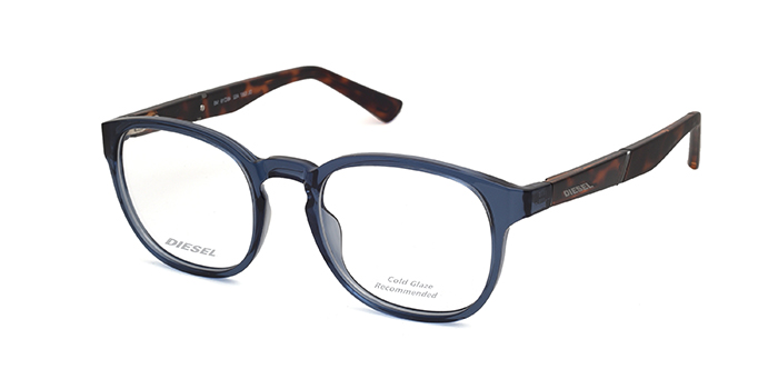 Diesel Blue Full Frame Round Eyeglasses for Men and Women